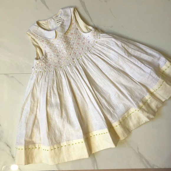 NWT Jacadi Sleeveless Smock Dress - Picture 2 of 6